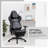 Dowinx Adjustable Reclining Ergonomic Swiveling PC & Racing Game Chair with Footrest-1878946226