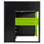 Lit mezzanine en bois moderne avec bureau, tablettes de rangement, garde-robe, éclairage RVB et ports de charge USB-285733584