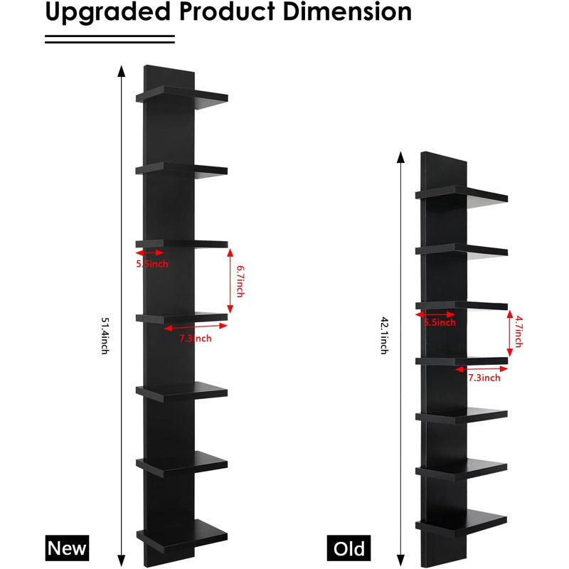 7-Tier Narrow Wall Shelf