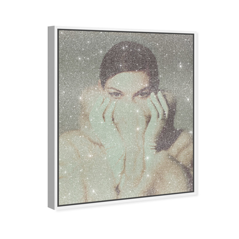 Hidden Expression Print by Oliver Gal, 25"H x 21"W, White Floater Frame