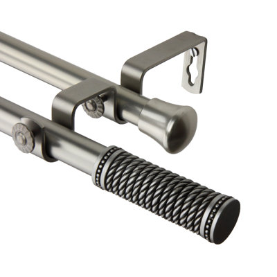 Steel Adjustable Double Curtain Rod