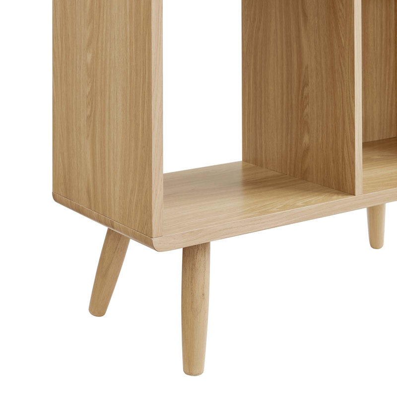 Modway Transmit 5 Shelf Wood Grain Bookcase, Oak