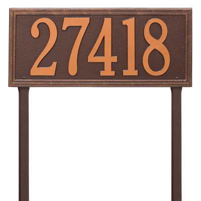 Double Line 1-Line Lawn Address Sign