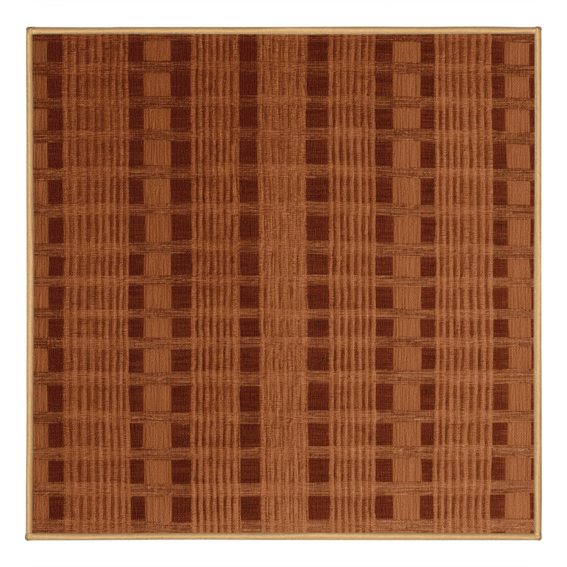 Tapis brun à carreaux lavable à la machine, Carré 8 pi