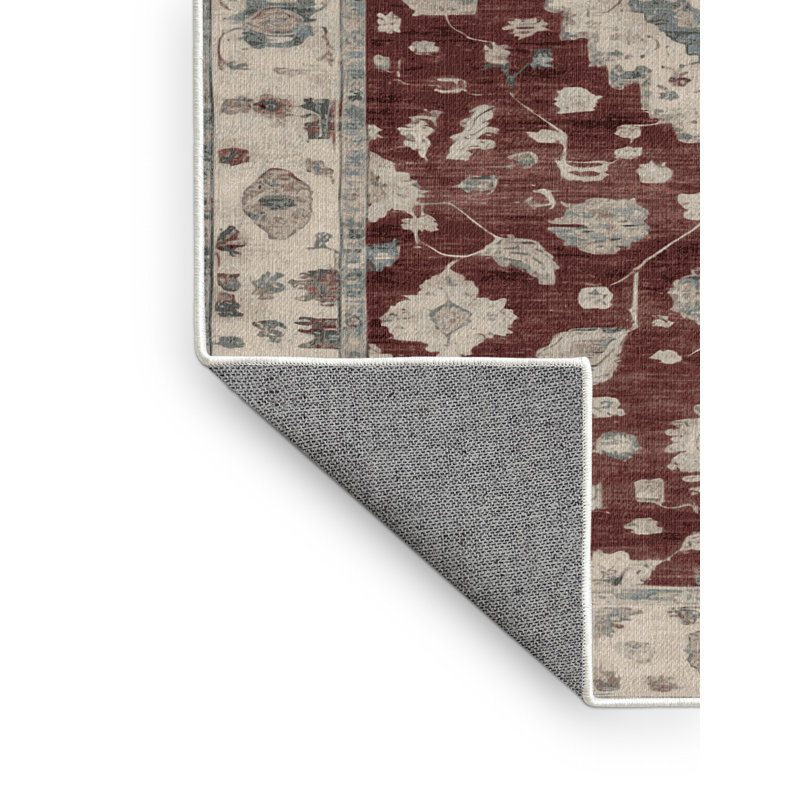Machine Washable Overdyed Beige Area Rug, Round 8'