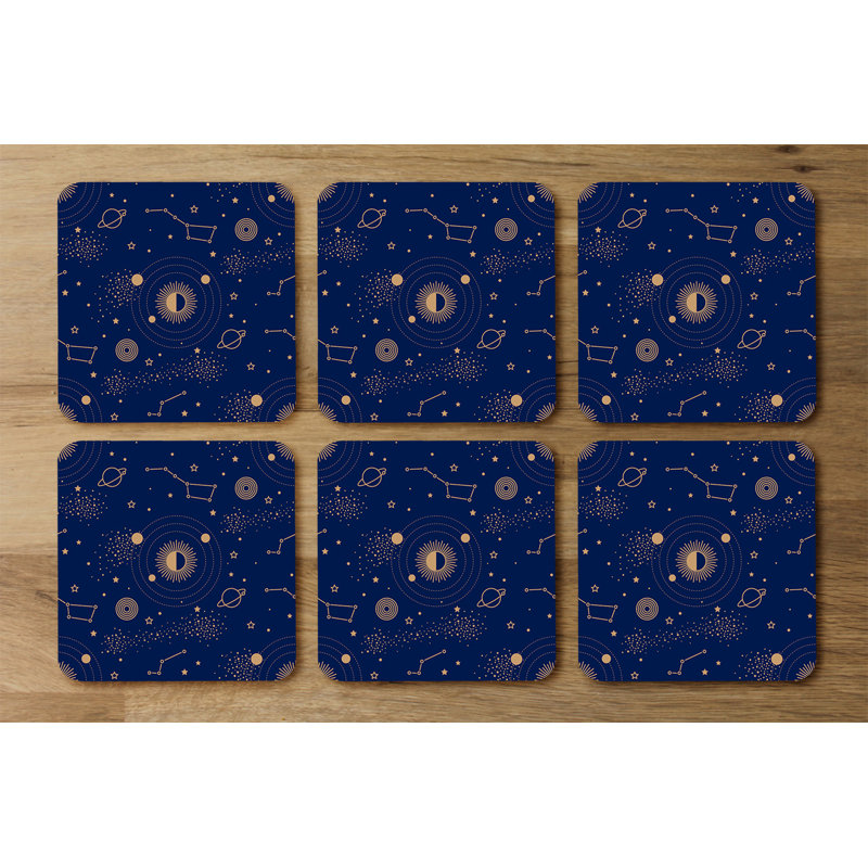 Square 6 Piece Coaster Set