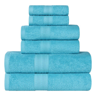 Ensemble de 6 serviettes de bain en coton écologiques à séchage rapide Hannu 450 g / m²