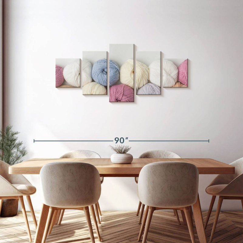 Balls Of Yarn, 30" H x 68" W