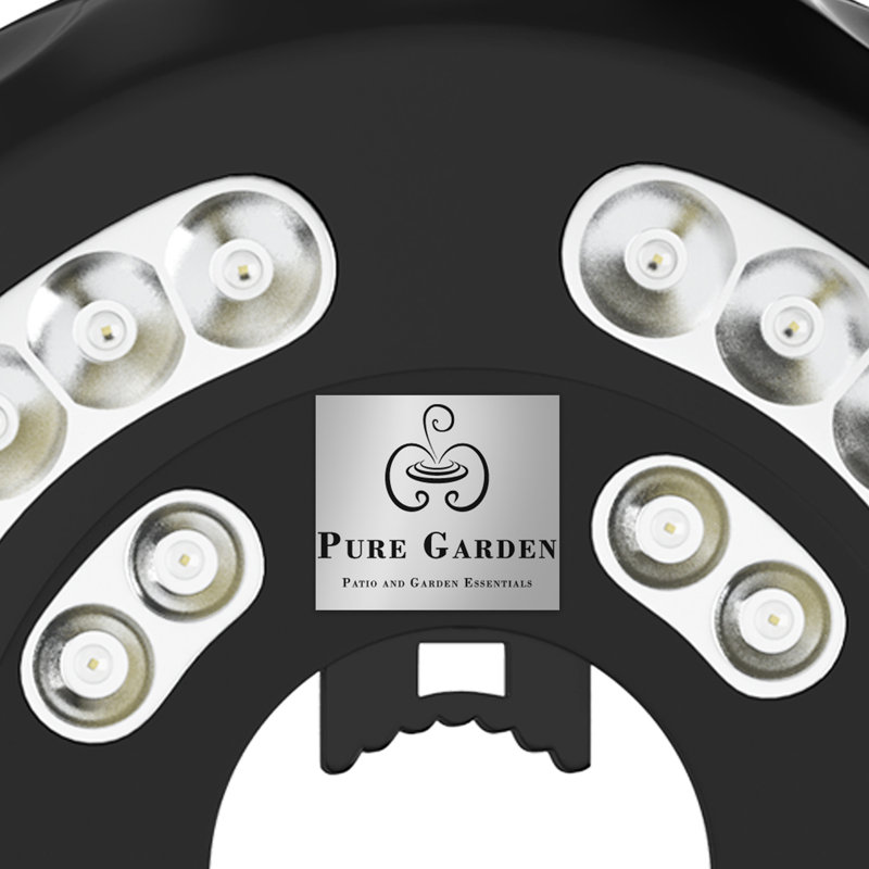 Hartzog Patio Umbrella Light with 28 LEDs and 3 Brightness Modes - Battery-Operated LED Outdoor Lighting with USB Charging Cord by Pure Garden