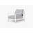 White Aluminum Outdoor Armchair Conversation Set, Pacific Fog Gray