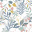 Fresco Inky Tropical Leaf Indigo and Ochre Wallpaper