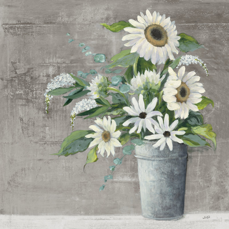 Late Summer Bouquet II Rustic by Julia Purinton - Wrapped Canvas Painting, 122cm H x 122cm W