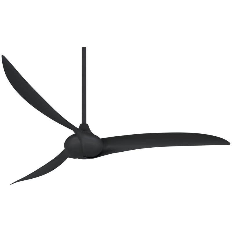 Wave 65'' 3 - Blade Standard Ceiling Fan with Remote Control, Coal