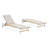 Outdoor Aluminum Lounger - Two Chaise Lounges, Frame, Breathable Mesh For Comfort, Rounded Legs With Rustic Look, Ergonomic Support, Simple Upkeep, Suitable Areas Patio Lounge 2 Rust Mesh, Rope