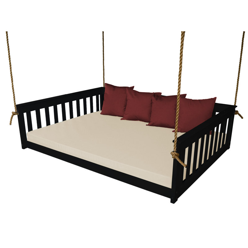 Carol Solid Wood Daybed, Black, Full