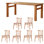 Cherry Wood Rectangular Dining Table Set
