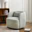 Fauteuil pivotant rembourré en lin avec repose-pieds-1350640581