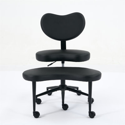 Meditation Chair Plus, Cross Legged Chair With Wheels, ADHD Chair, Criss Cross Desk Chair With Lumbar Support And Adjustable Stool, Flexible Design For Fidgety Sitters PU