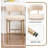 Gold Boucle Bar Stools Set Of 4, 26" Modern Counter Stools With Backs, Upholstered Barstools For Kitchen Island, Bar, Cafe-2083783932