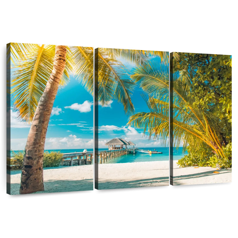 Plage d'été Gillard Maldives, H 32 po x l 50 po