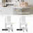 Compact Makeup Vanity Set with Lighted Mirror and Power Outlet
