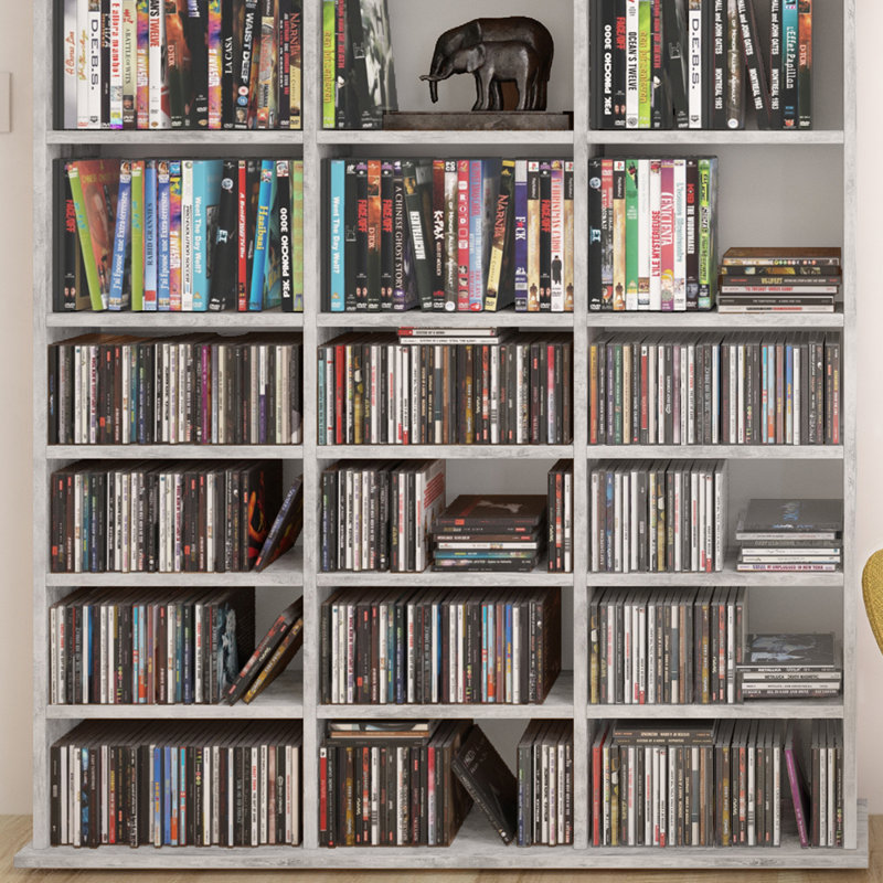 136cm H Media Shelves, Concrete