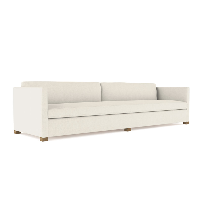 Canapé Madison, H33 po x l 120 po x P 38 po, Velours froissé albâtre, Naturel
