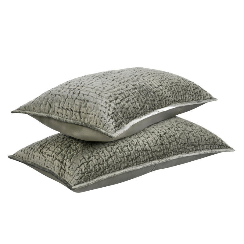Dimitry Polyester Zipper Sham, King, Sage Green