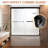 60" x 58" Aluminum Frame 1/4" Tempered Nano Frosted Glass Double Sliding Bathtub Door with Stainless Steel Handles, Matte Black-125401274-125401275