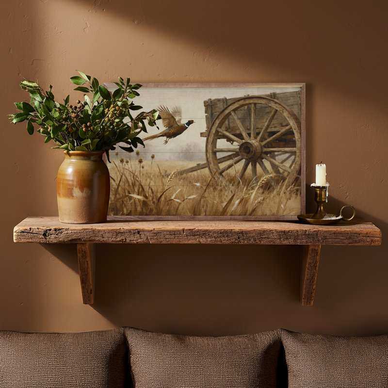 Wagon Wheel Pheasant, 10" H x 16" W