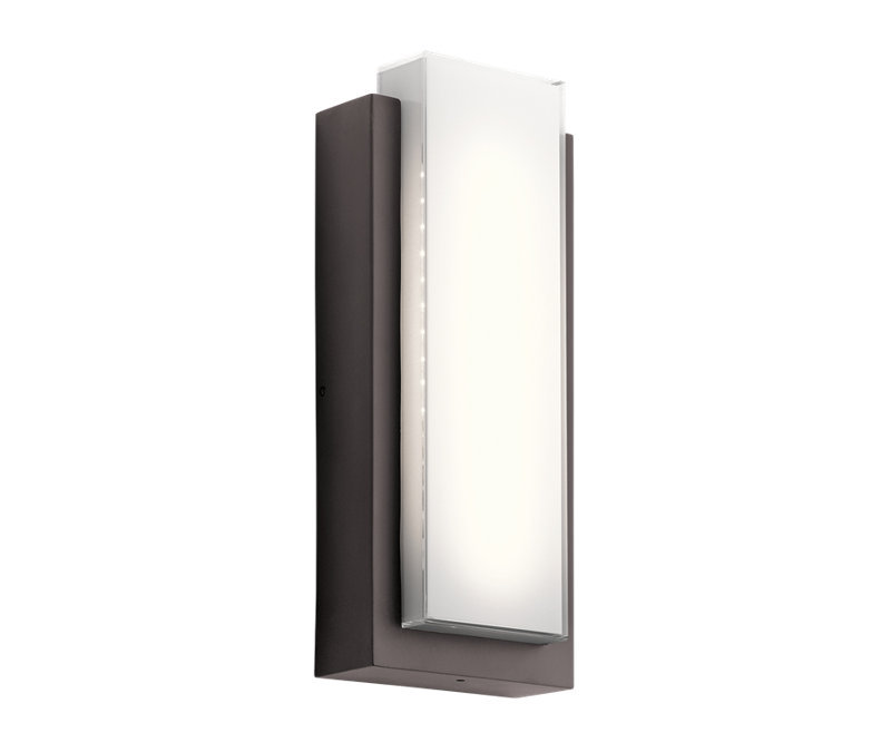 Plafonnier encastré d'extérieur 2 lumières Sevda, 18.75" H x 8" W