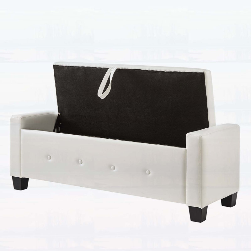 Repose-pieds polyvalent seulement, Faux Leather, Ivory White