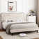 Lofgren Tufted Upholstered Platform Bed with Adjustable Headboard