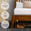 Base de lit plateforme en bois massif de qualité supérieure avec tête de lit Kaylin - capacité de 800 lb, sans sommier, convient à tous les matelas-380458355-380458352