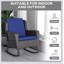 Chaise berçante d'extérieur en osier à assise large Outsunny, coussins épais, chaise berçante en rotin