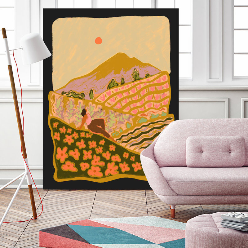 Champ de fleurs sur toile par Arty