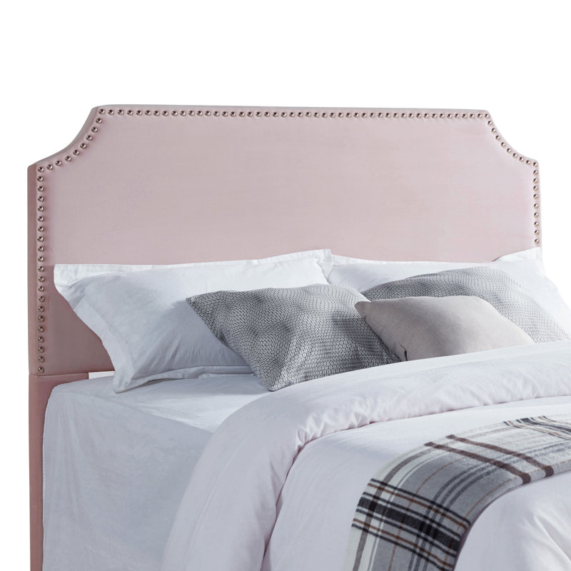 Upholstered Headboard, Blush Velvet, Full/Queen
