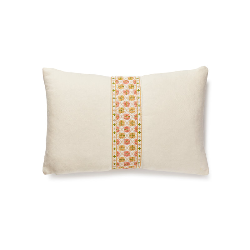 Folklore Lumbar Pillow Cover & Insert, Rich Cream/Citrus Twist