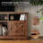 Tv Stand With Power Outlet, Farmhouse Entertainment Center With Led Light, Console Table And Media Furniture With Storage Cabinets-526621421-519843975