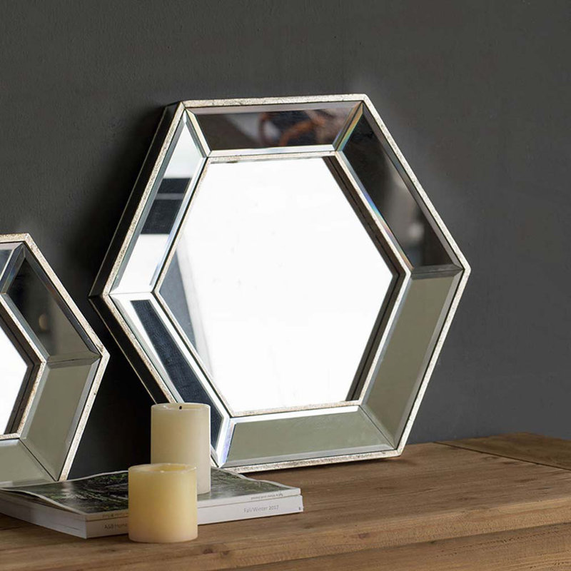 20" x 18" Hexagon Wall Mirror