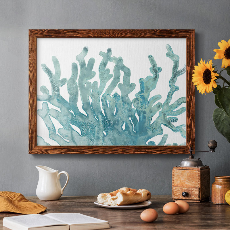 " Blue Macro Coral III ", Maple, 26" H x 38" W