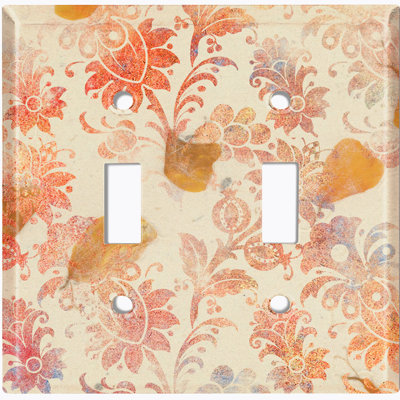 Patterned 2 - Gang Toggle Light Switch Standard Wall Plate