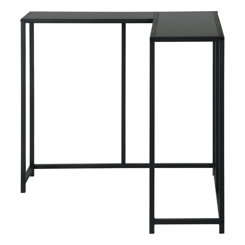 Console, métal, stratifié, 1 pièce, noir, étroit