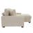 Stephania 2 - Piece Upholstered White Faux Rabbit Fur Flannel Modular Sectional Sofa with Armrests & Throw Pillows-109423039