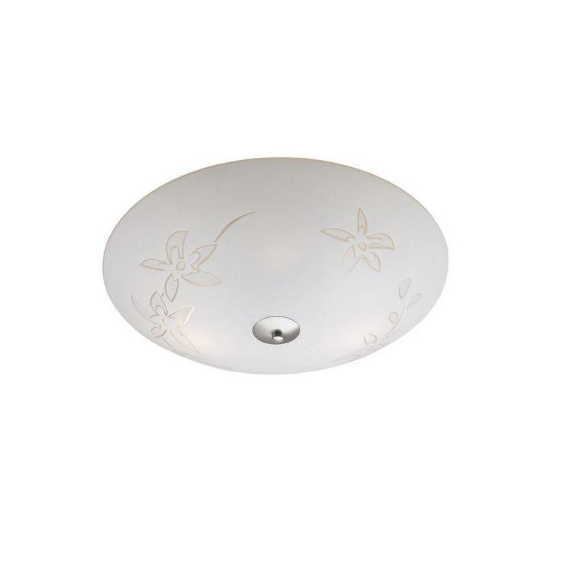 Glass Flush Mount, 14 cm H x 44 cm W x 44 cm D