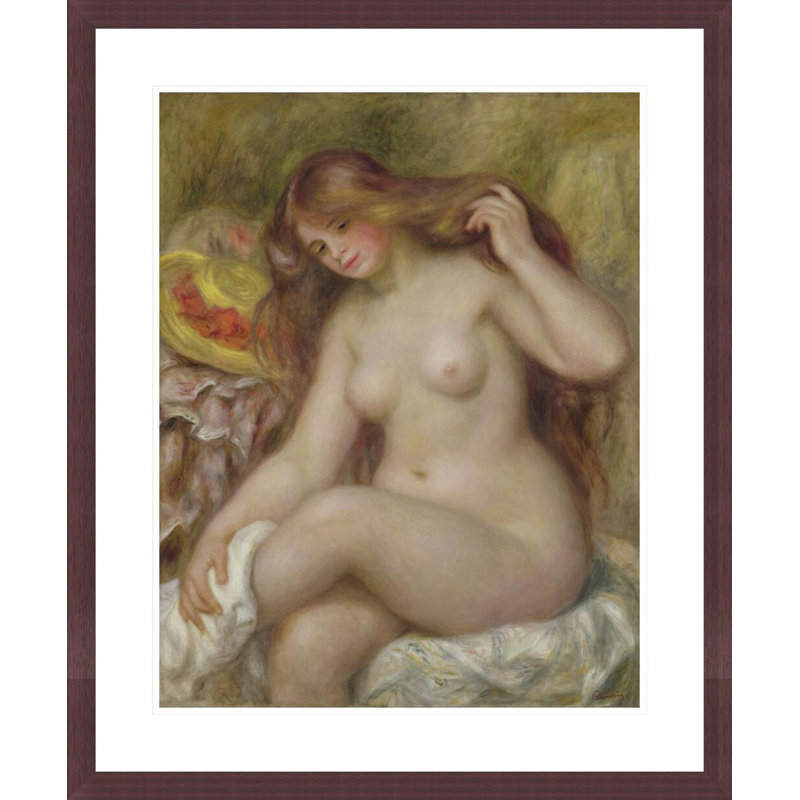 Bather by Pierre-Auguste Renoir -Framed Giclee Print, 28.27" H x 23.5" W
