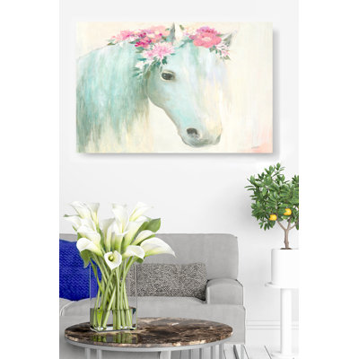 Cheval avec fleurs, mignon, équestre, équin, rouge, rose, jaune, crème, vert, crinière de cheval, cheval blanc, posant, profil, ferme, ferme, chalet