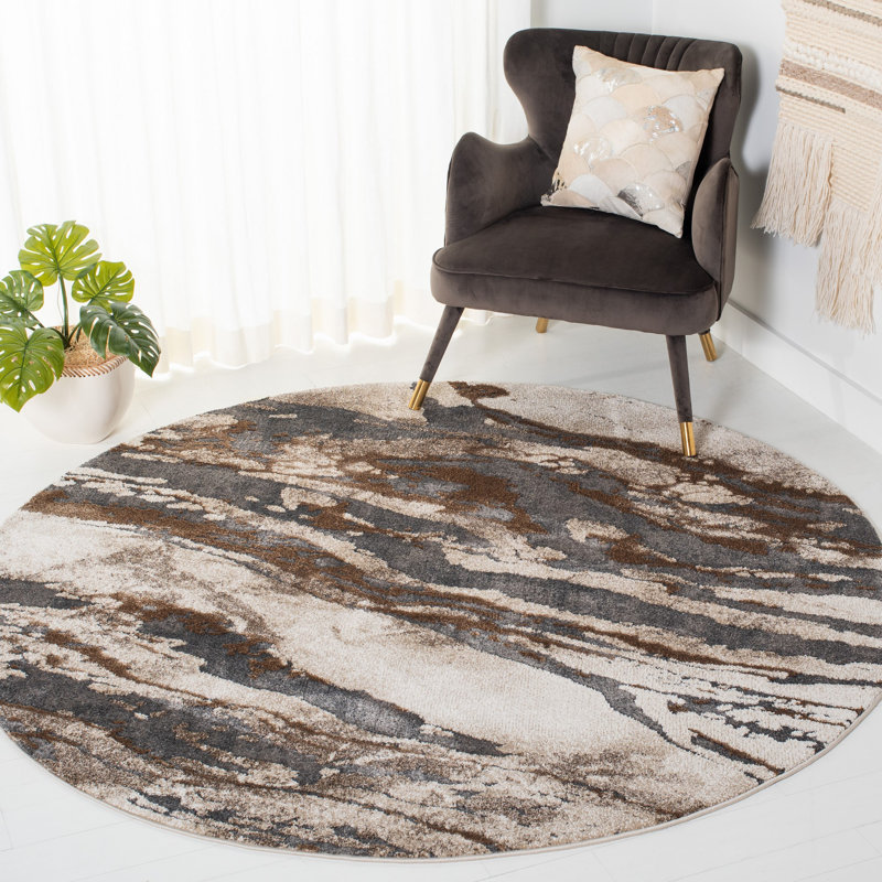 Afrah Indoor Rug, Round 6'7"