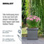 Faux Lead Square Planter, Vintage Style Victorian Flower Box, Frostproof Outdoor Plant Pot, Black Garden Planter Box with Drainage Holes-71965751-48147628