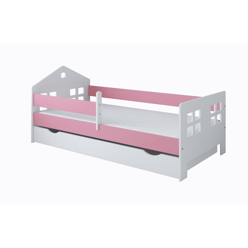 Cabin Bed with Storage Included, Pink, European Toddler (80 x 180cm)